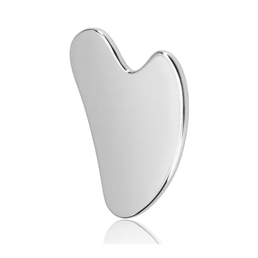 Silver Stainless Steel Gua Sha Tool, Gua Sha Facial Tools for Acupuncture, Durable GuaSha Tool for Jawline Sculpting