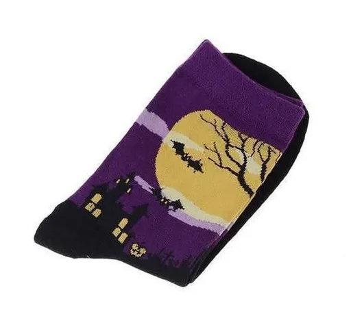 Hod Health & Home 5 Pairs Spooky Sockies - Purple