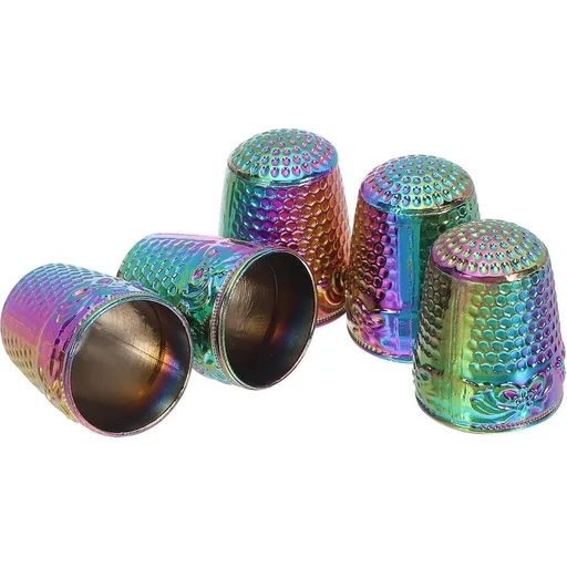 5pcs Vintage Copper Thimble Finger Protector for Hand Sewing and Embroidery