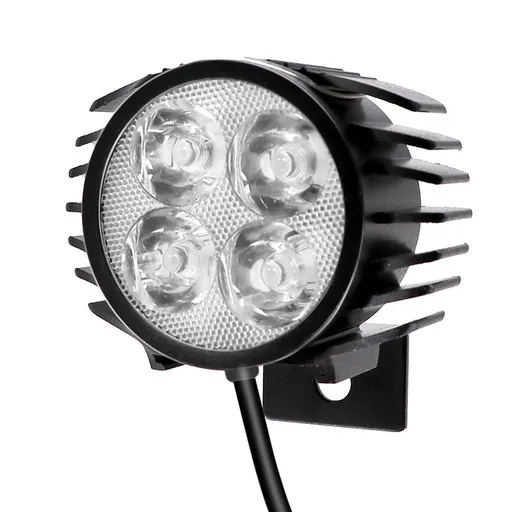 LED Motorcycle Spotlight with Horn, 2 in 1 Front Built-in Horn, Electric Scooter Spotlight with Bell, 36V-72V for Electric