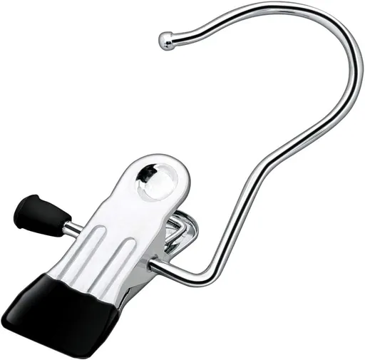 Boot Hanging Clips Hooks - 8 Pcs Boot Hangers Laundry Clips Stainless Steel Clothes Pins for Drying Sock (Black)