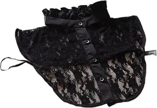 Chic Detachable Collar - Black with Lace - Women/Kids