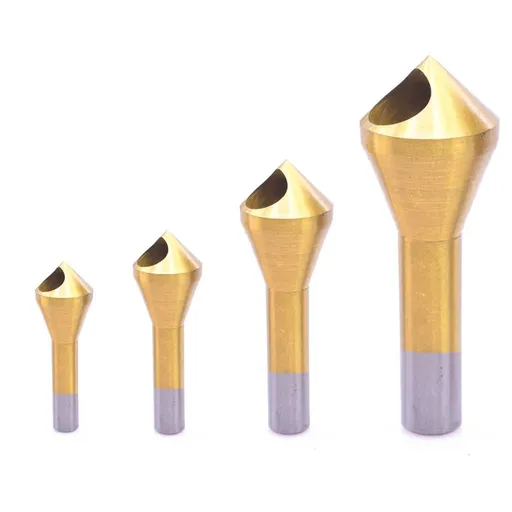 Countersink Drill 4 pc Metal Cutting Drill titaniums Coated Countersink Deburring Tool Chamfer Oblique Hole Bit Countersunk Head