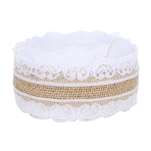 10m DIY Jute Lace Roll Wedding Birthday Party Decoration Crafts Clothing Accessories
