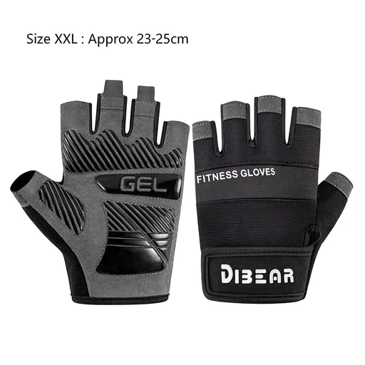 Fitness Protective Gloves, Black, Size XXL