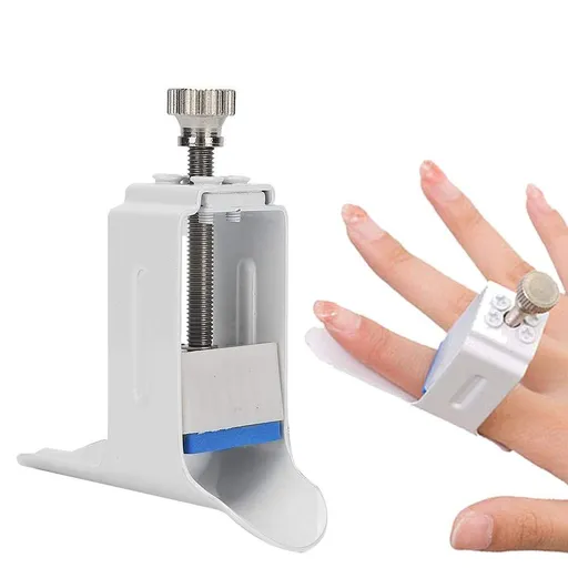 Finger Straightener, Finger Rehabilitation Machine White Average Hand Injury Joint Support Brace Finger Corrector Pressing Device