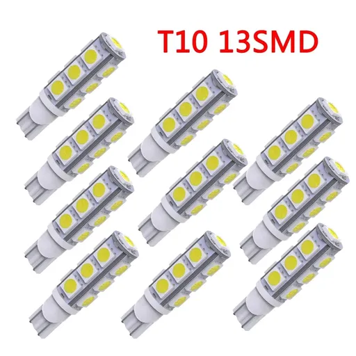 10 Pieces LED Landscape Light Bulbs, 194 T10 T5 Wedge Base DC 12V 13SMD Replacement Bulbs for Outdoor Lighting