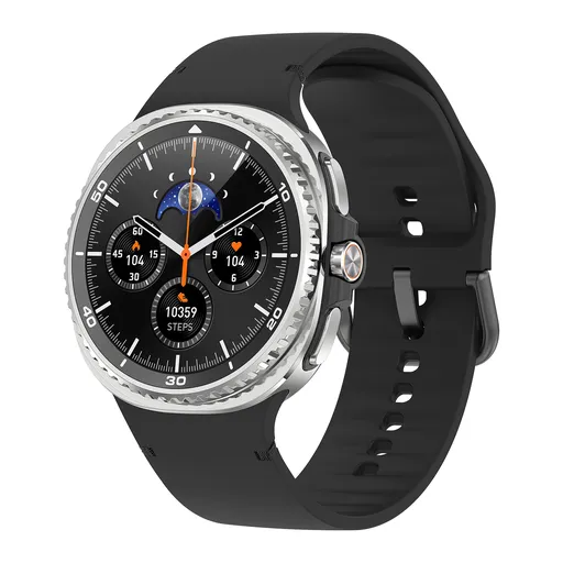 Watch8Classic-SU02 Smart Watch, Full Touch Screen Silicone Sports Wrist Watch for Men Women,Black