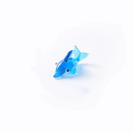 Glass Dolphin Decoration,Glass Art Sculptures,Glass Dolphin Decoration Series, Glass Tabletop Simulation Animal Decoration（3pcs）