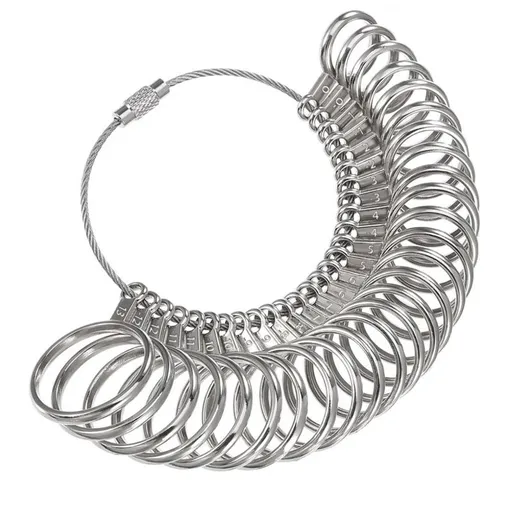 Ring Sizer Measuring Tool Finger Ring Sizer Gauge/Ring Mandrel Sizing Measuring Stick Jewelry Size Measure Tool Metal Ring
