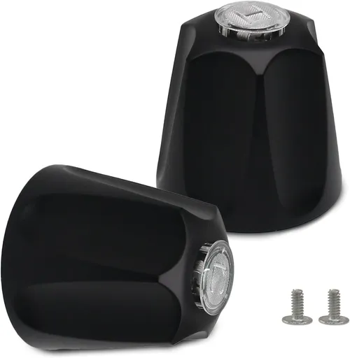 Biaungdo Black Shower Knob Replacement Set of 2, Bathtub Faucet Handles Include Hot and Cold Shower Knob for Remodeling Trim