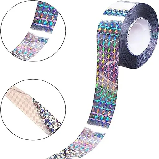 Bird Scare Tape Ribbon,Tape Ribbon for Birds Woodpecker Scare Reflective Flash Tape Scare Birds Away for Outdoor, House,Orchard