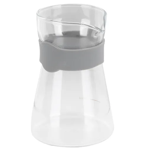 Home Coffee Pot High Borosilicate Glass Pour Over Coffee Maker Kettle with Scales(Transparent )