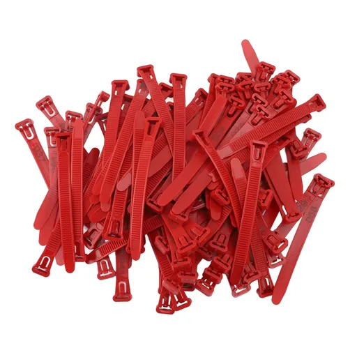100pcs Chicken Leg Bands Adjustable Fadeless Numbered Poultry Identification Leg Tags for Duck Goose Red