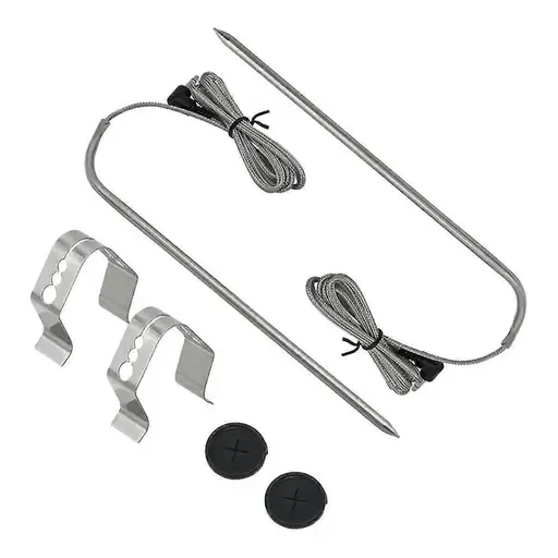 Meat Temperature Probe Replacement Set 9004190170, Stainless Steel Sensor Parts for 560, 800, 1050 and XL Digital Charcoal Grills, Silver