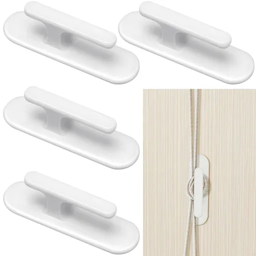 4 Pieces Cord Safety Blind Pull Cord Twister Window Cord Wrap Cleats Blind Cord Holder Curtain Cord Wind Up Baby Child Proofing