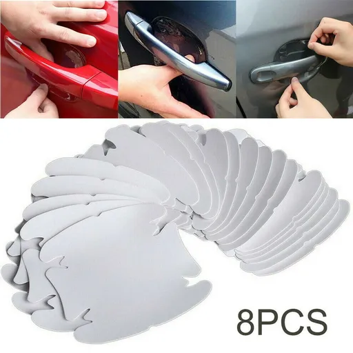 8pcs Invisible Clear Car Door Handle Paint Scratch Protector Guard Film Sheet
