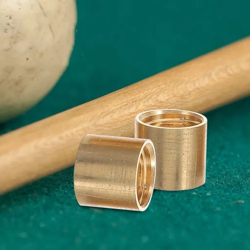 10Pcs Pool Cue Ferrules Brass Replacement Parts Compatible with Billiard Stick Tubes