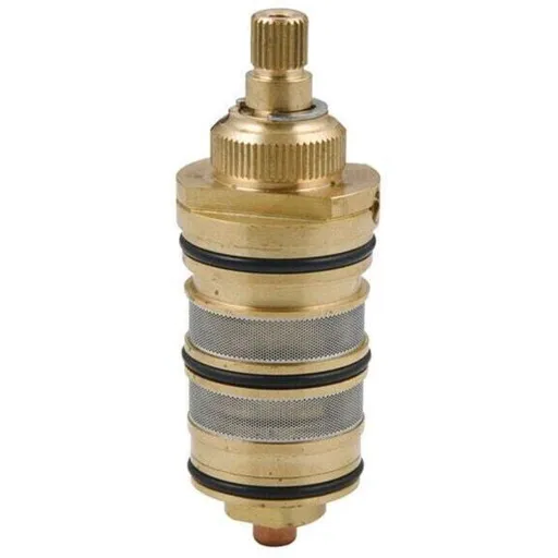Brass Thermostatic Shower Valve with Cartridge and Handle for Shower Mixer, brass construction, durable plumbing accessory, Black Finish