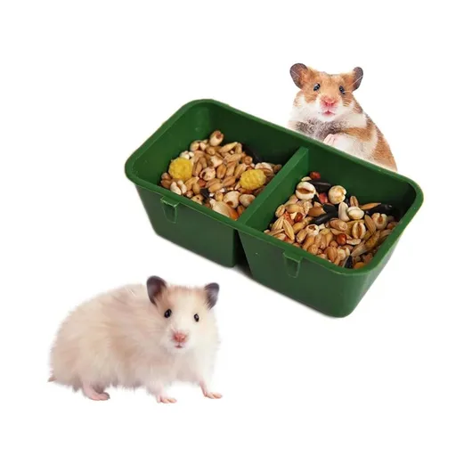 Bird Feeder Cup for Cage Hanging Plastic Conjoined 2 Cups Water Feed Trays for for Poultry Feeding Feeder for Cage