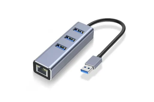 USB 3.0 to Gigabit Ethernet Adapter with 3-Port Hub