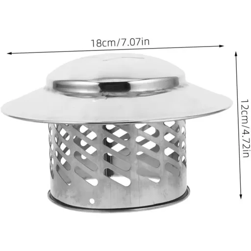 Chimney Lid Stainless Steel Rain for Flue Elegant Cap for Hose Protection Easy and Installation