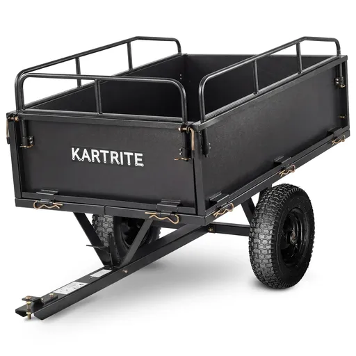 Kartrite 430kg Heavy Duty Steel Dump Cart with Foot Pedal Dumping System