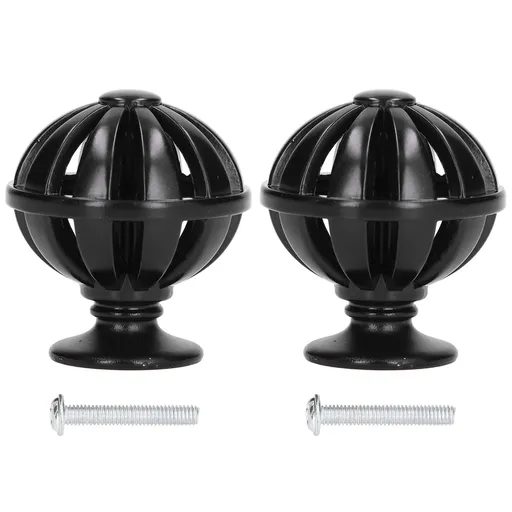 2Set Cabinet Knob Birdcage Hollow Closet Drawer Knob Zinc Alloy Wardrobe Knob for Home Decoration366 Birdcage Black