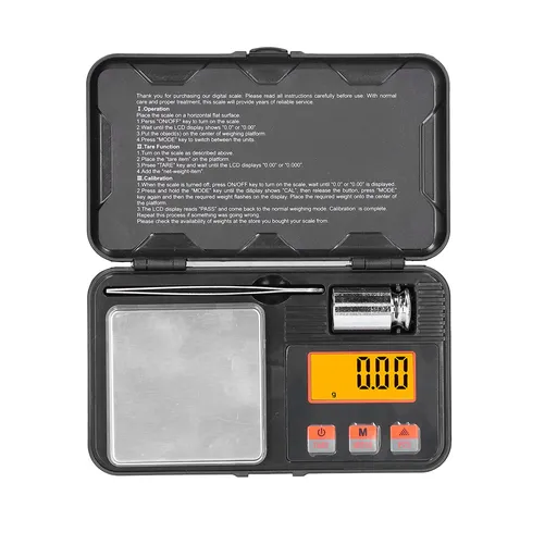 Digital Scale Mini Portable Electronic Balance 200g/0.01g with LCD Display and Weight Tweezers