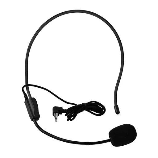 Mini 3.5mm Head Mounted Wired Microphone Condenser MIC for Voice Amplifier Speaker
