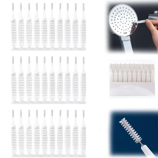 Crevice Tiny Cleaning Brush for Shower Head Nozzles - Small Hole Cleaner with Spiral Bristles, Anti-Clog, Durable for Home Bathroom