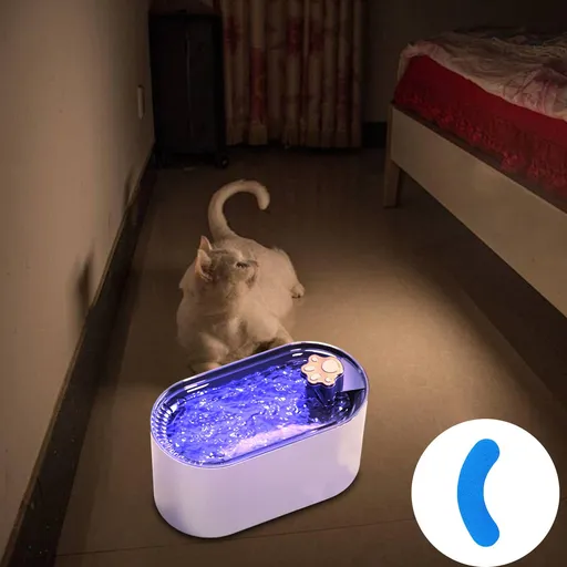 Cats Water Fountains, 3L Automatic Pet Dispenser, Automatic Cats Water Fountains Dog Water Dispenser, Whispers Quiet Cats Fountains Pet Water Fountains, Dog Water Dispenser with LED Light B