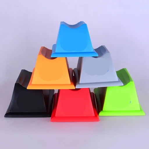 Bike Front Wheel Riser Block Made of Durable ABS Material with Padded Feet for Stable Indoor Trainer Use Blue