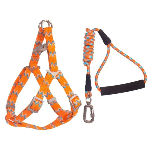 Zichen Nylon Pet Chest Strap 0.6 Drawstring Orange 1.2 strap +2.5 chest back