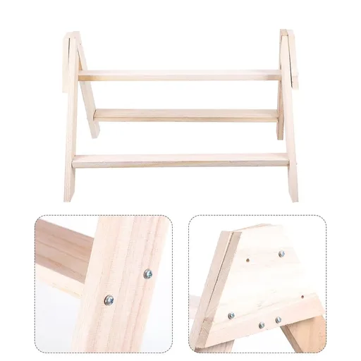 Chick Standing Rack, Poultry Chicken Standing Rack Wood Rooster Hen Stand Bird Perch Pet Plaything