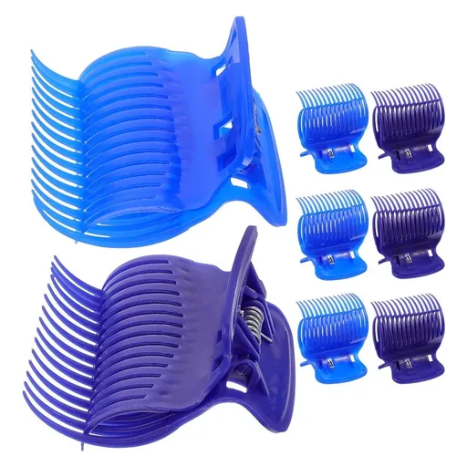 8Pcs Heated Roller Clips for Hair Curling with ABS Material Assorted Colors for Home and Salon Use