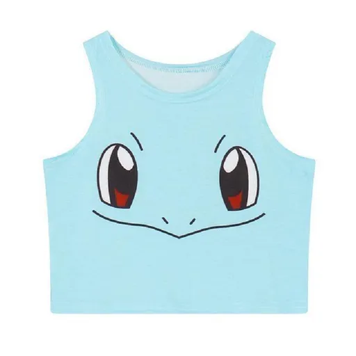 Hod Health & Home Pocket Monster Crop Tops - Tan - Squirtle