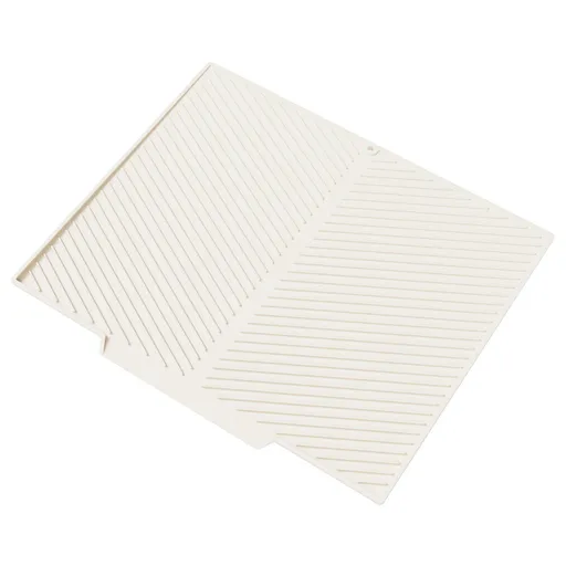 2PC White Multi-Use Drain Mat (43x33 cm) – Non-Slip Heat Protection for Dish Drying & Prep