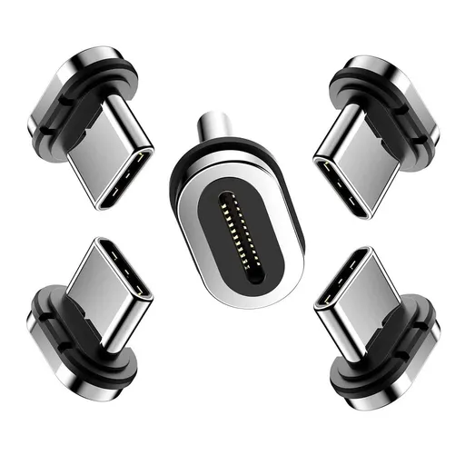 Magnetic Charging Tips(24pin USB C Tips) 5Pack, Magnetic Type-C Tips,Magnetic Connector Tips Head Compatible for Most Type C Phone Cable Adapter Tablet/Pad&SmartsDevices