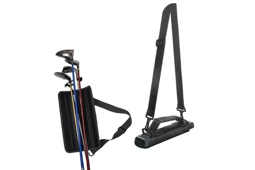 Portable Golf Club Bag With Adjustable Strap Golf Accessories -Black