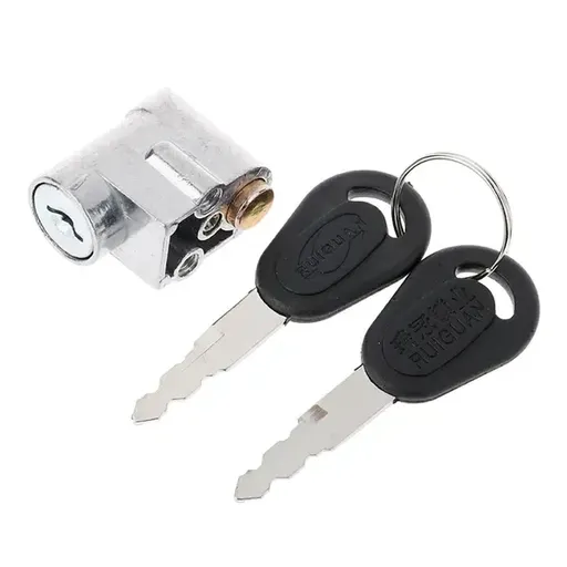 E-Bike Battery Lock Cover Metal Durable Compact Design Black
