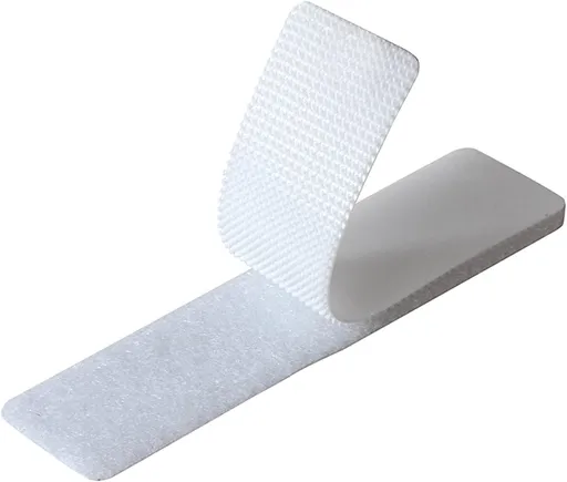 24 Sets 1x4 Inch Hook and Loop Strips with Adhesive Self Adhesive Fasteners Mounting Tape for Home or Office e - Instead of Holes and Screws, White