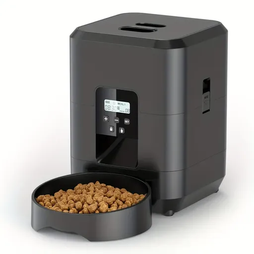 Automatic Timed Pet Feeder 2L Programmable Portions Washable Black