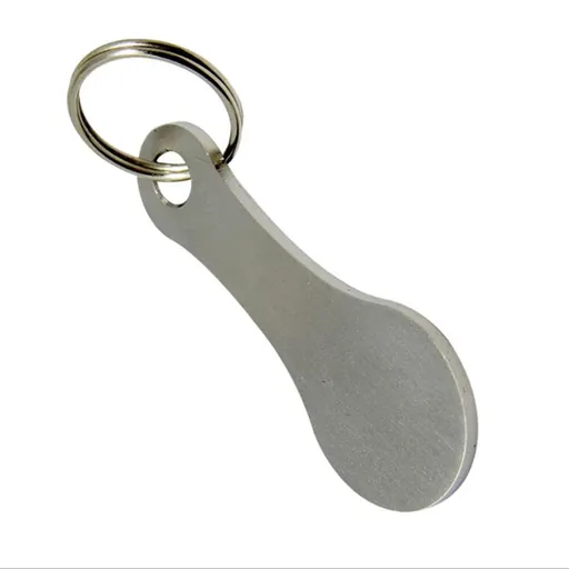 2pcs Stainless Steel Shopping Trolley Token, Metal Coin Holder Couple Key Chain DIY Shopping Cart Token, Wine Bottle Opener Bag Pendant