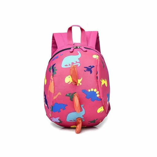 Kids Safety Harness Backpack Toddler Leash Dinosaur Bag Child Anti Lost - pink