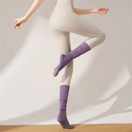 2 pairs Slouchy Socks for Women Stretchy Knee-High Scrunch Socks Soft Long Slouch Boot Socks, for Women Dance