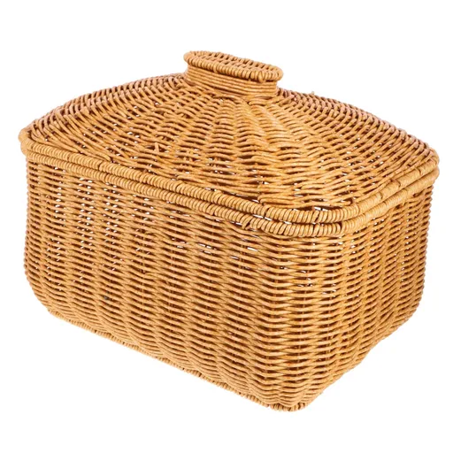 Rattan Storage Basket Home Storage Basket Rattan Woven Baskets Desktop Storage Basket Woven Basket for Organizing Woven