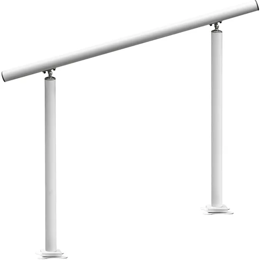 Handrail Outdoor Stairs, 3ft, 34 Inch Outdoor Handrail, Outdoor Stair Railing Adjustable from 0 to 60 Degrees Handrail for Stairs Outdoor White Aluminum Stair Railing for Garden, Office Area