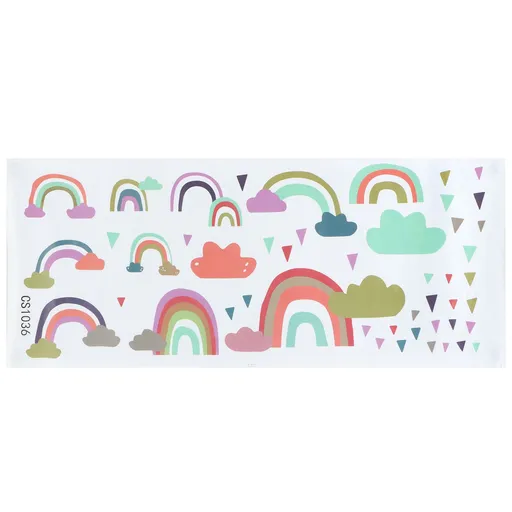Wall Sticker Self‑Adhesive Colorful Clouds Pattern Decals Home Coffee Shop Decoration