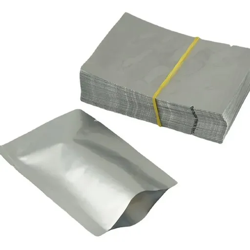 Silver Open Top Aluminum Foil Packaging Bags Heat Seal Vacuum Food Pouches - 30X40CM